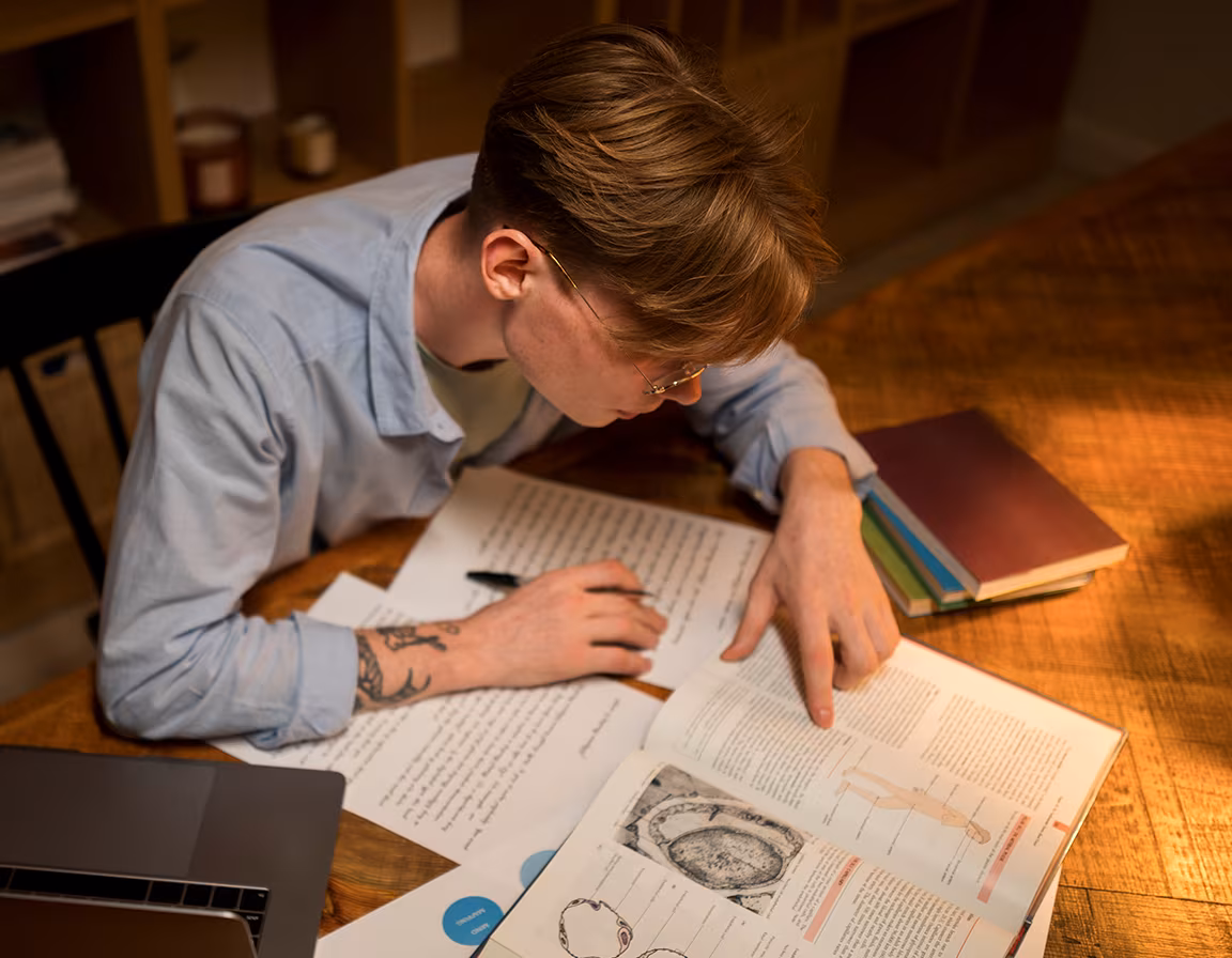 Person in ruhiger Umgebung